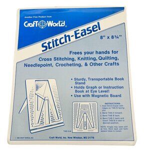 Vintage Craft World Stitch-Easel 8x8.75 in 1983 Transportable
